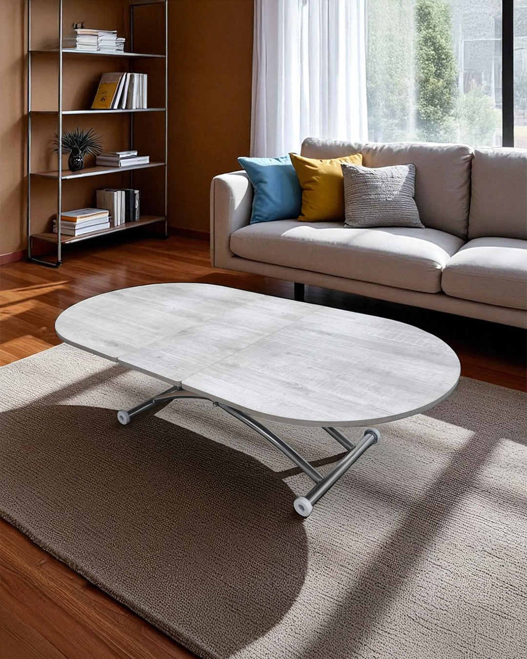 Center-Opening Smart Oval Table