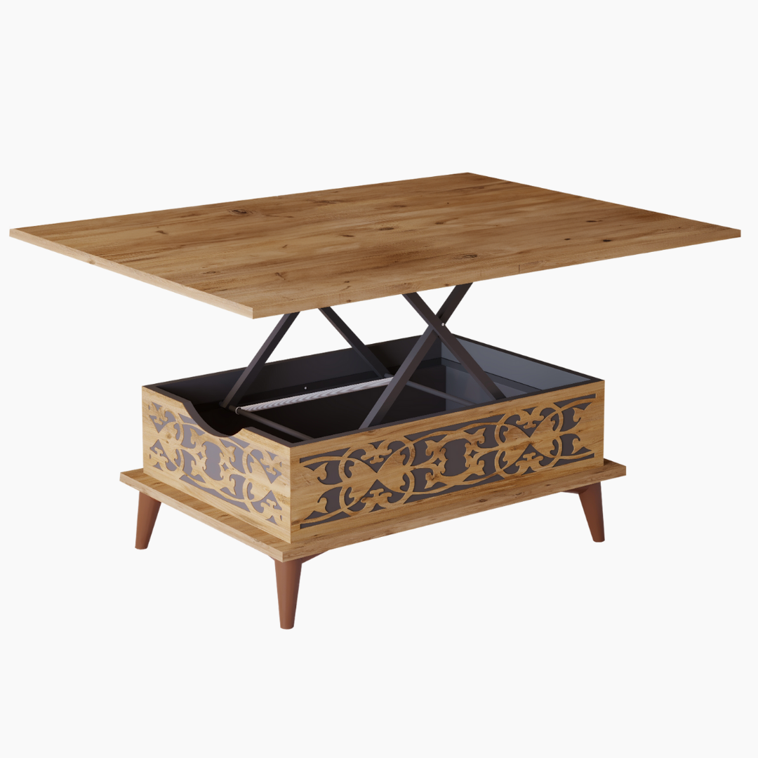 Lift Top Series - Magic Stone Extendable Coffee & Dining Table