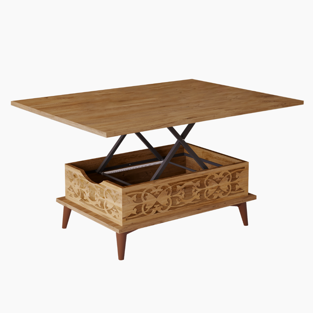 Lift Top Series - Magic Natural Extendable Coffee & Dining Table