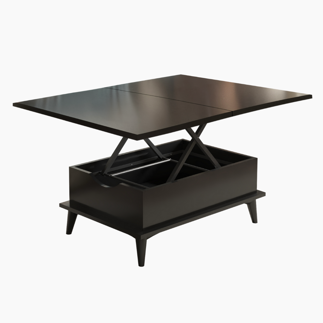 Lift Top Series - Magic Night Black Extendable Coffee & Dining Table