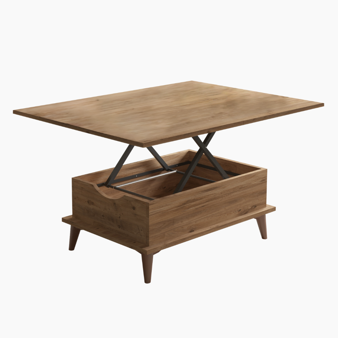 Lift Top Series - Magic Walnut Extendable Coffee & Dining Table