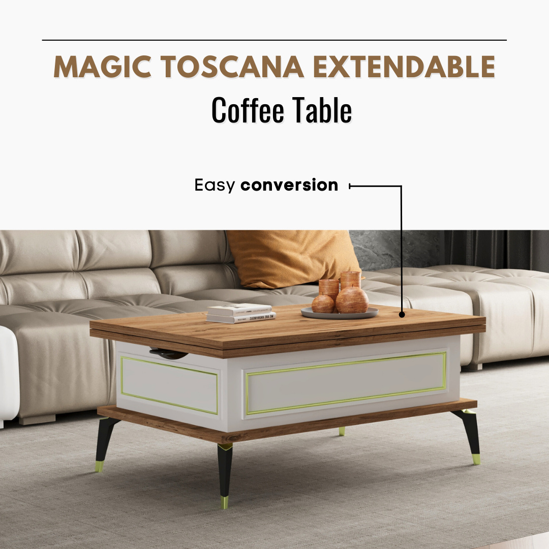 Lift Top Series - Magic Toscana Extendable Coffee & Dining Table