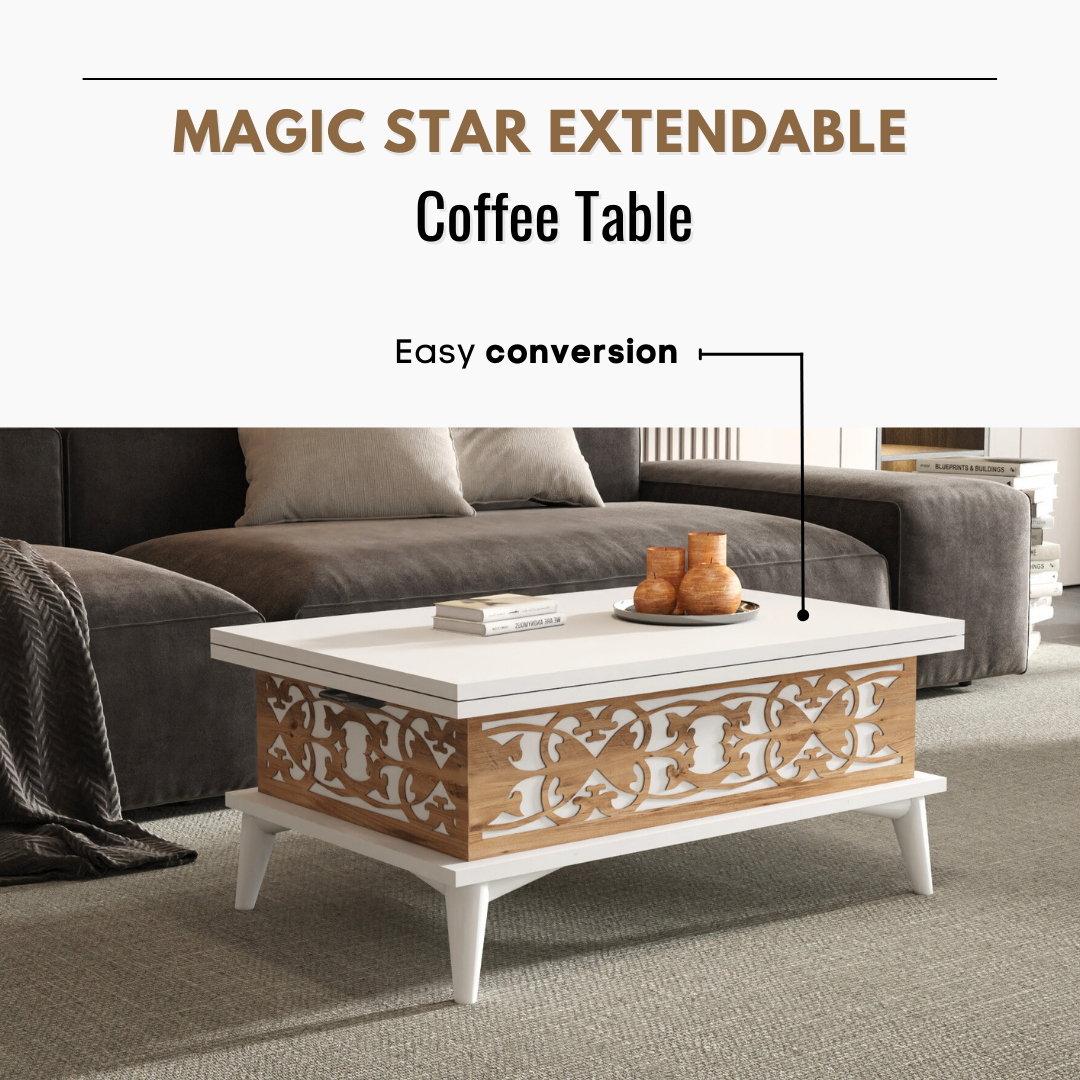 Lift Top Series - Magic Star Extendable Coffee & Dining Table