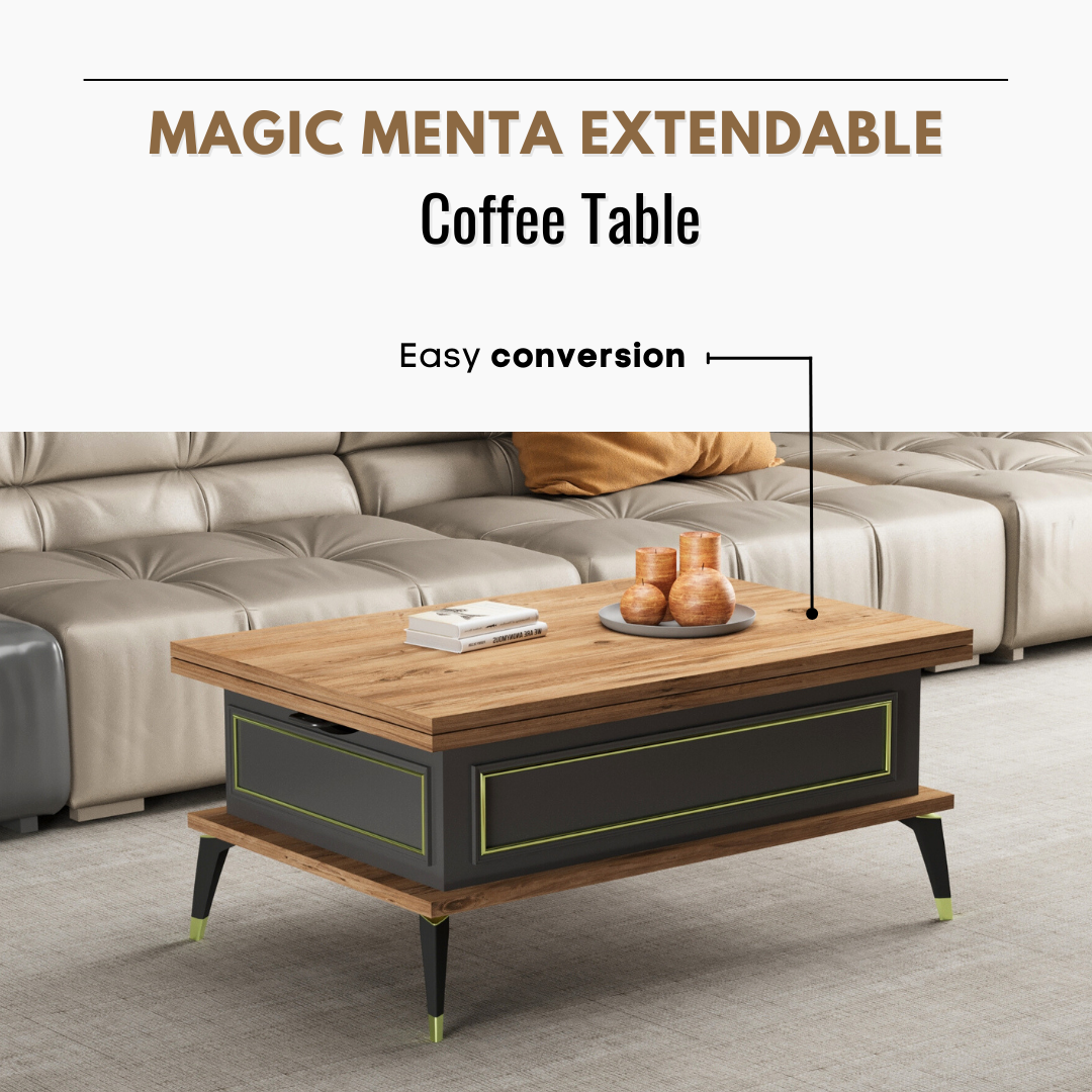 Lift Top Series - Magic Menta Extendable Coffee & Dining Table