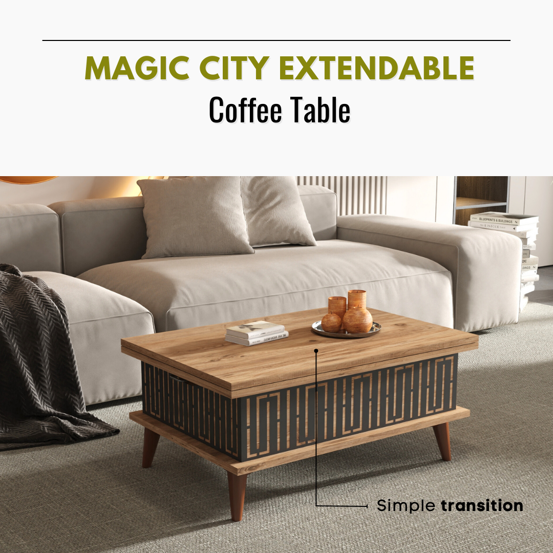 Lift Top Series - Magic City Extendable Coffee & Dining Table