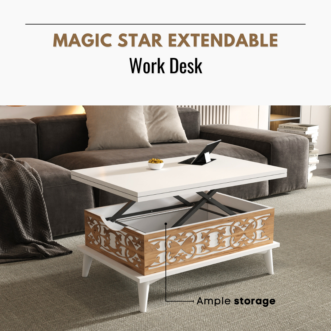 Lift Top Series - Magic Star Extendable Coffee & Dining Table
