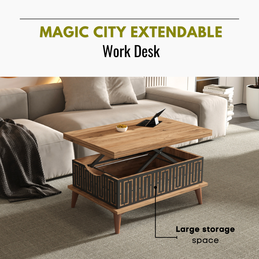 Lift Top Series - Magic City Extendable Coffee & Dining Table