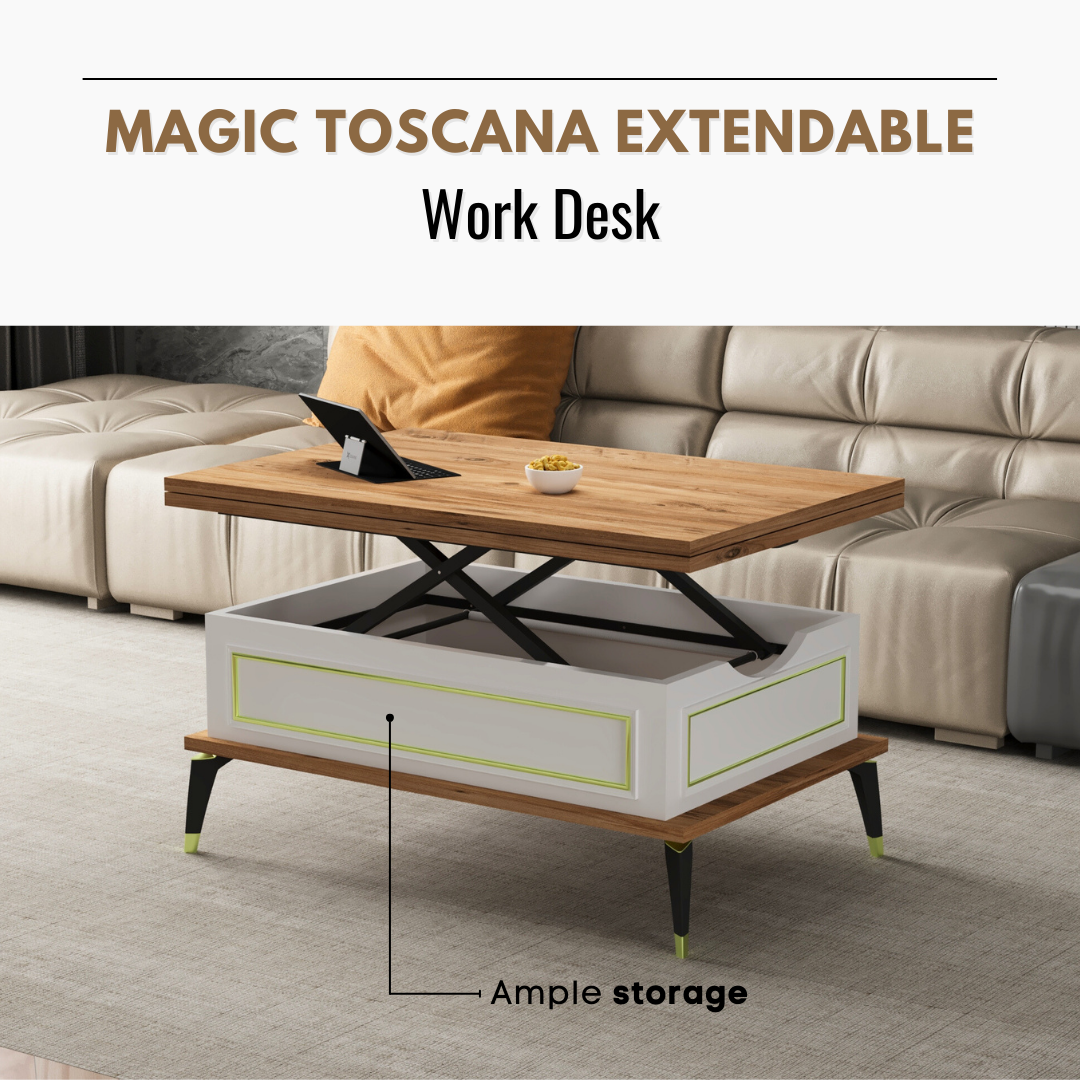 Lift Top Series - Magic Toscana Extendable Coffee & Dining Table