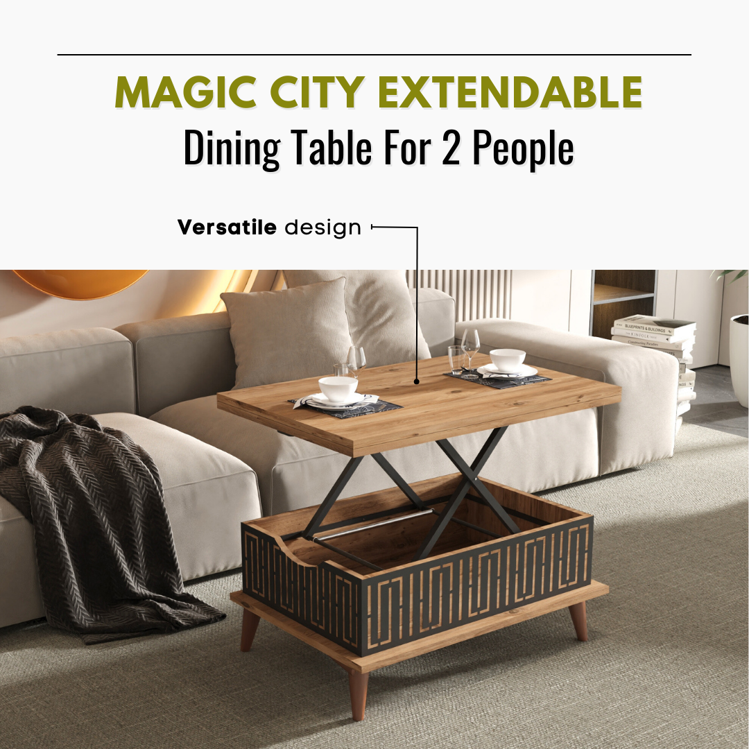 Lift Top Series - Magic City Extendable Coffee & Dining Table