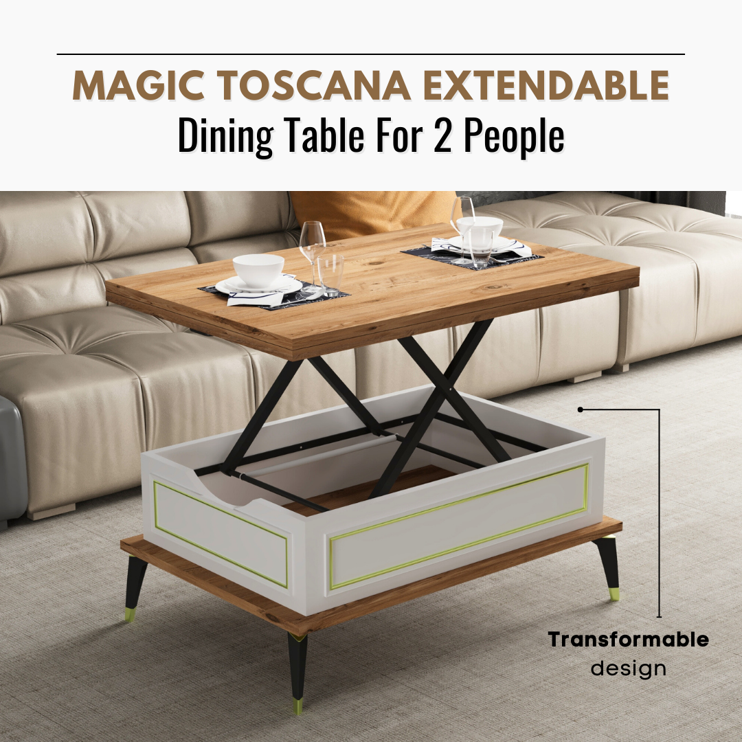 Lift Top Series - Magic Toscana Extendable Coffee & Dining Table