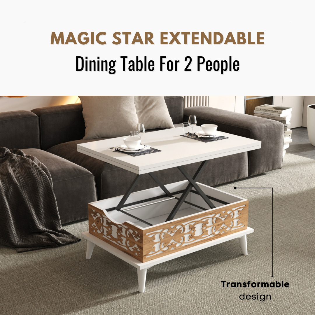 Lift Top Series - Magic Star Extendable Coffee & Dining Table