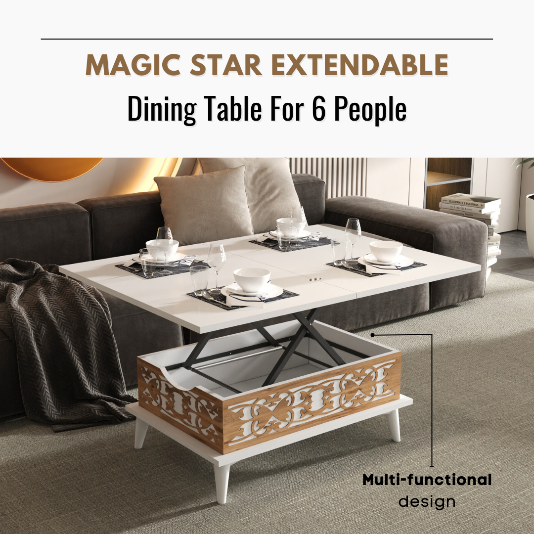 Lift Top Series - Magic Star Extendable Coffee & Dining Table