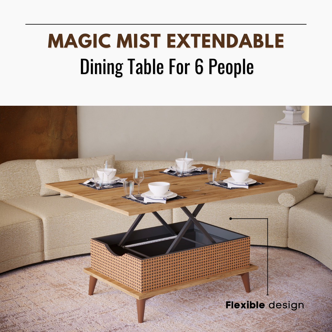 Lift Top Series - Magic Mist Extendable Coffee & Dining Table