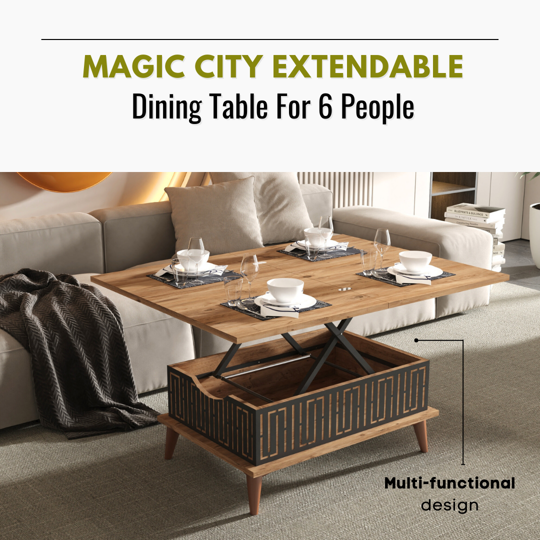 Lift Top Series - Magic City Extendable Coffee & Dining Table