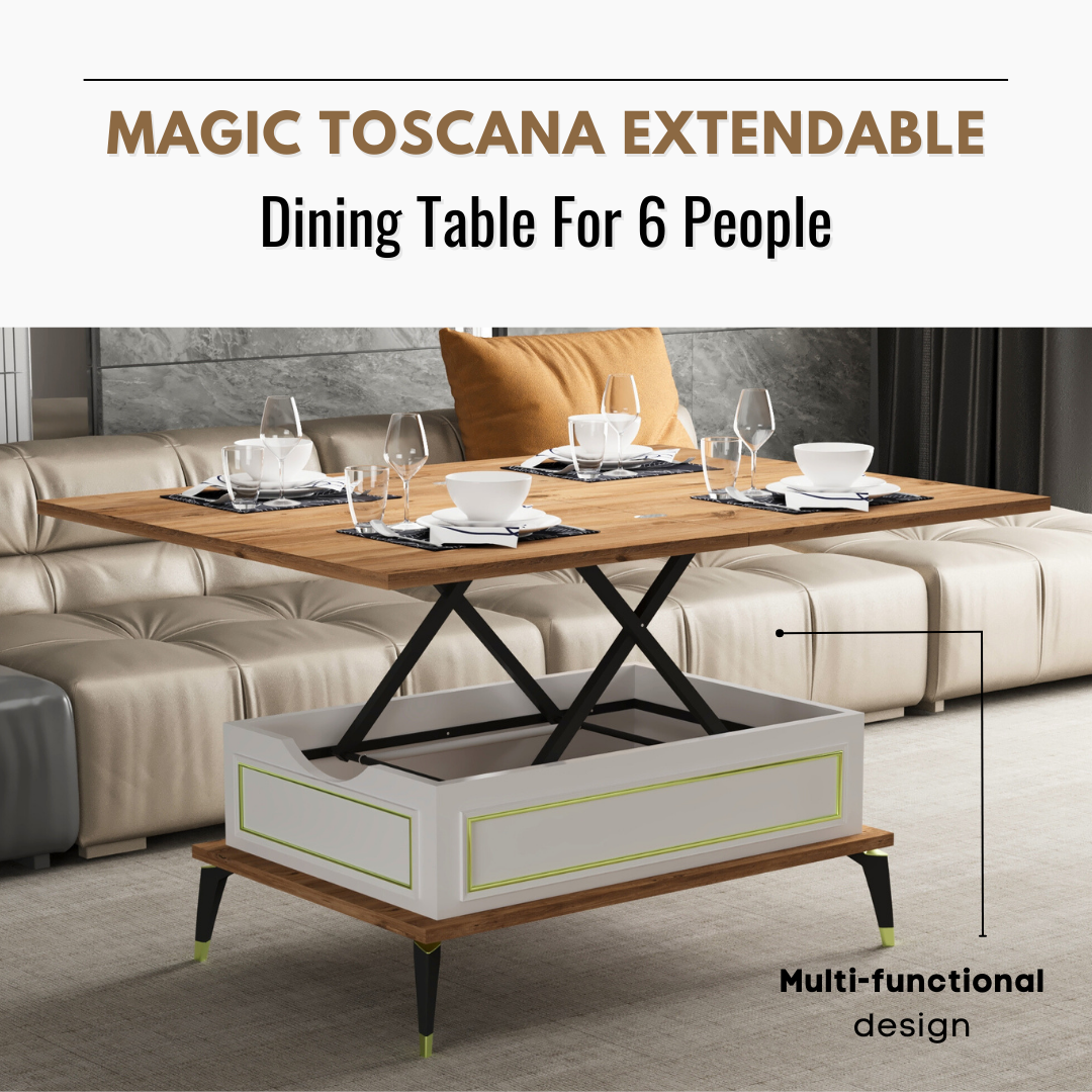 Lift Top Series - Magic Toscana Extendable Coffee & Dining Table