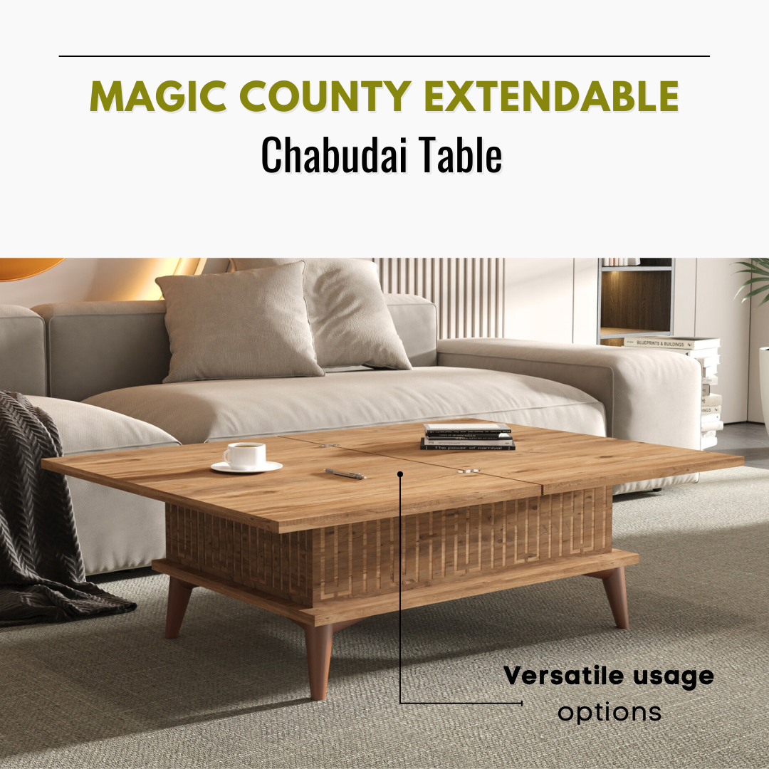Lift Top Series - Magic County Extendable Coffee & Dining Table
