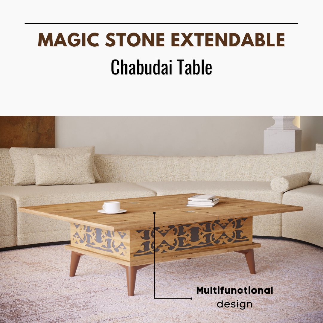 Lift Top Series - Magic Stone Extendable Coffee & Dining Table