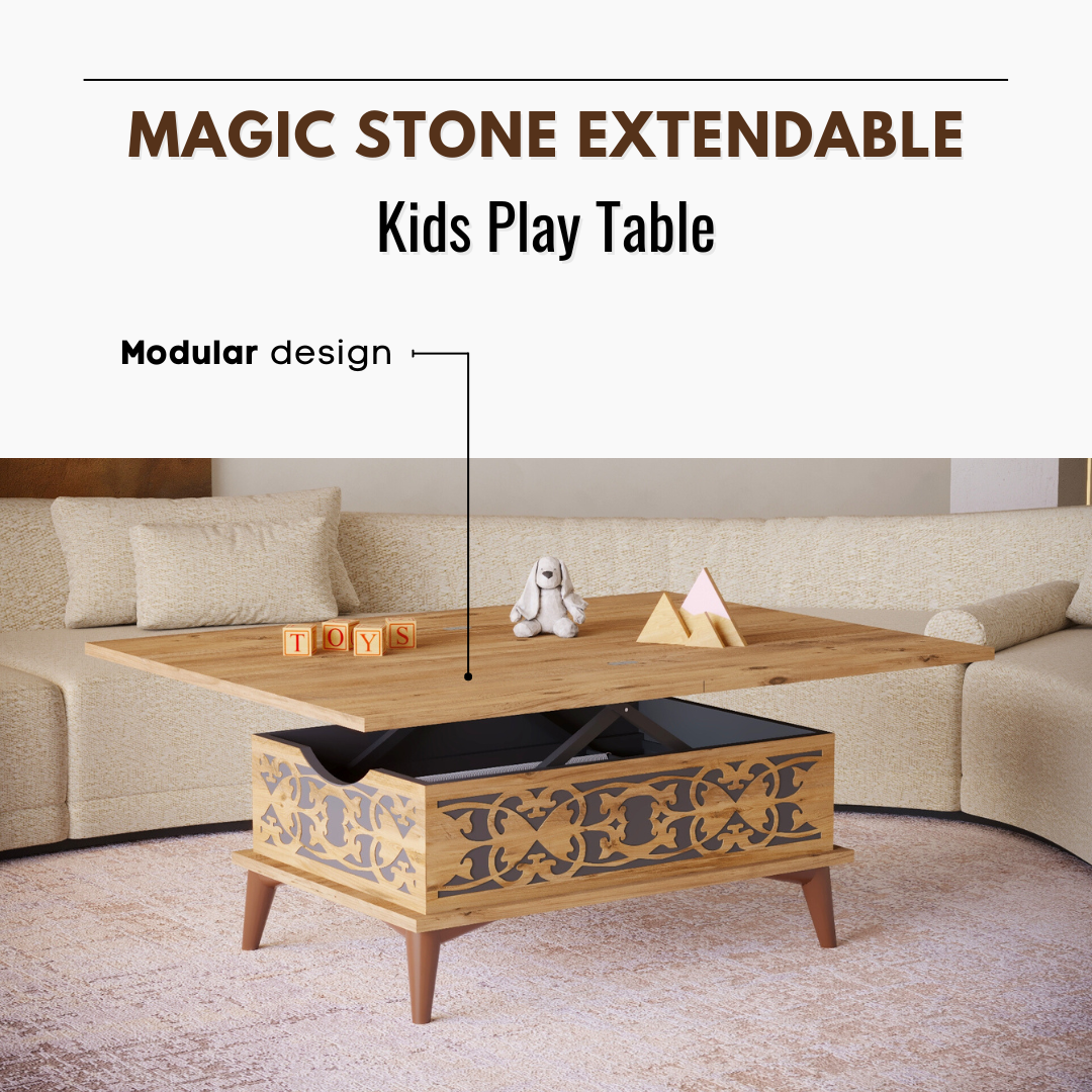 Lift Top Series - Magic Stone Extendable Coffee & Dining Table