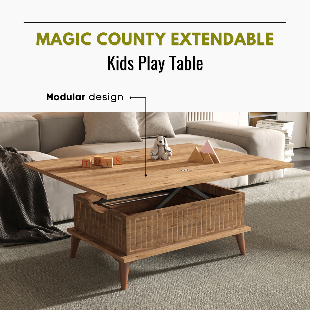 Lift Top Series - Magic County Extendable Coffee & Dining Table