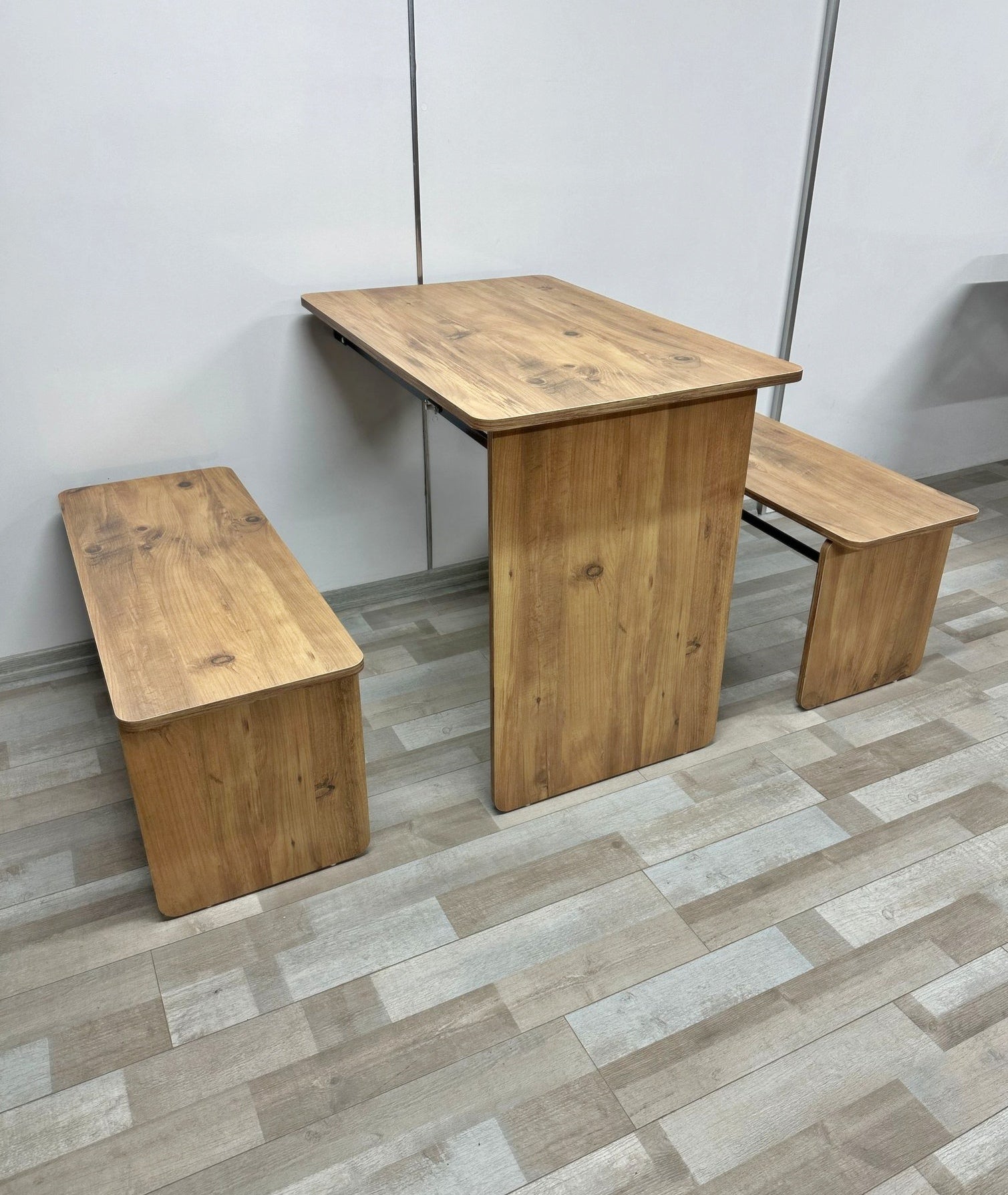 Shelf Table with Stools Series - Efescam MDF Top, Iron Mechanism