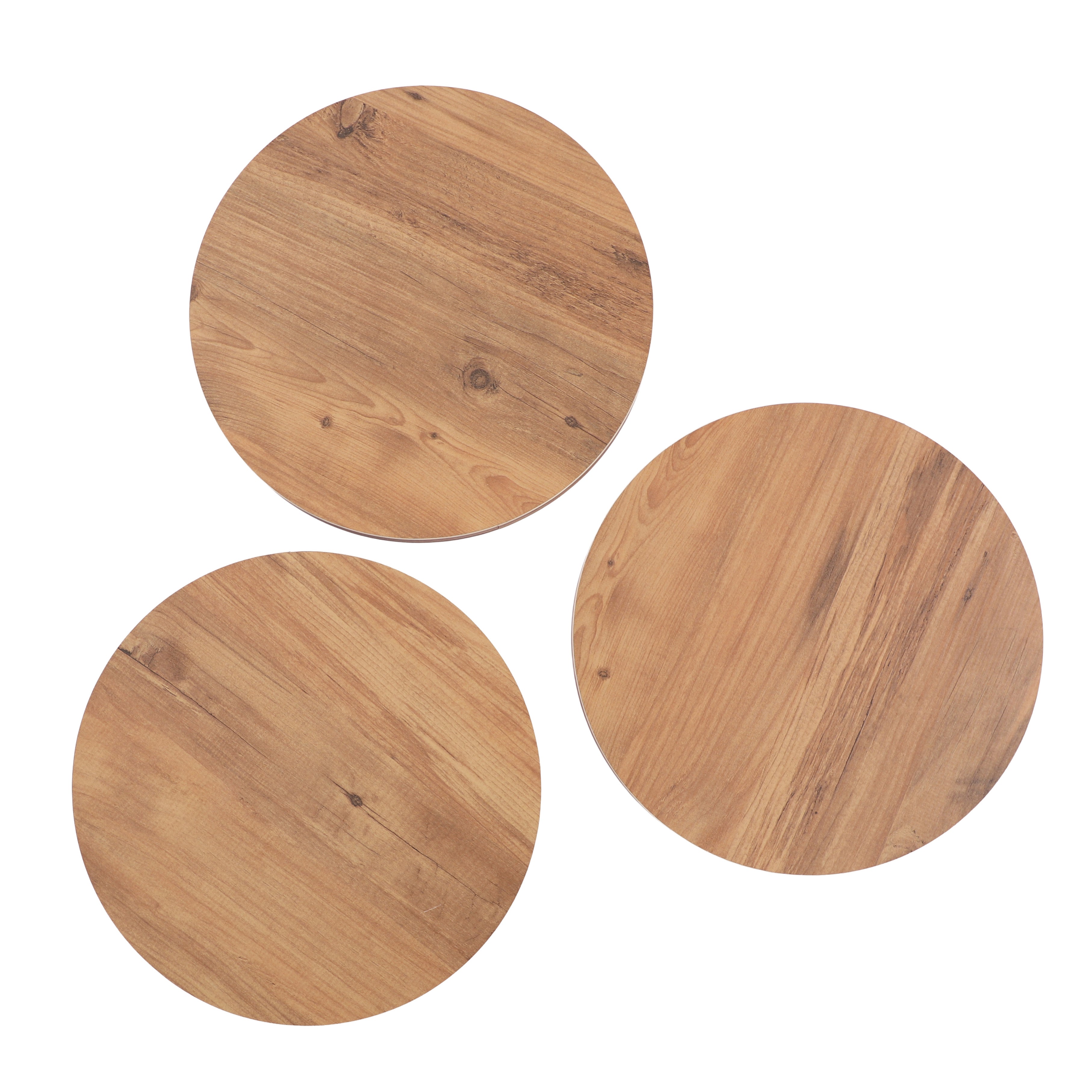 Marbella Nesting Table Series - Efescam MDF Top, Black Iron Mechanism