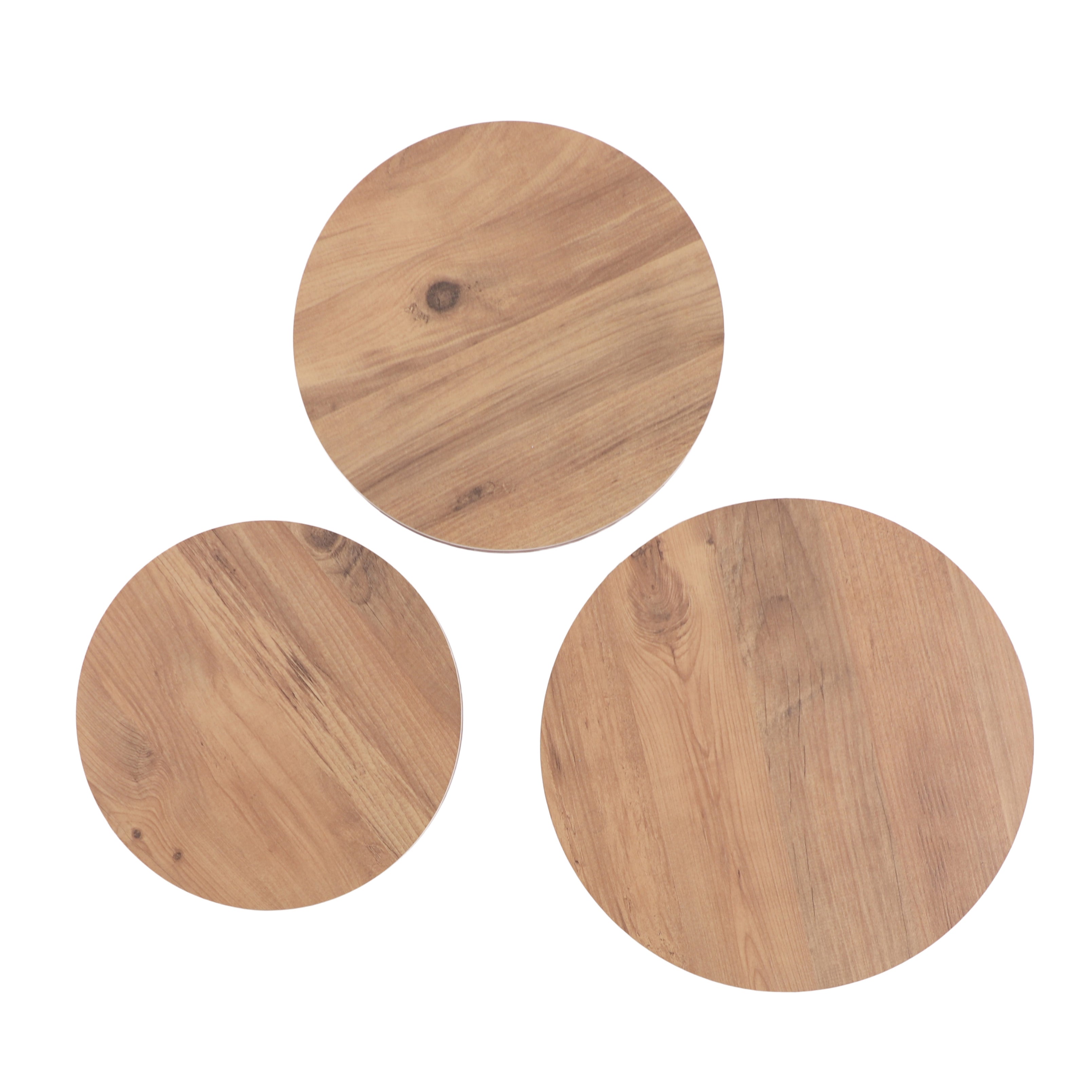 Tablon Nesting Table Series - Efescam MDF Top, Black Iron Mechanism