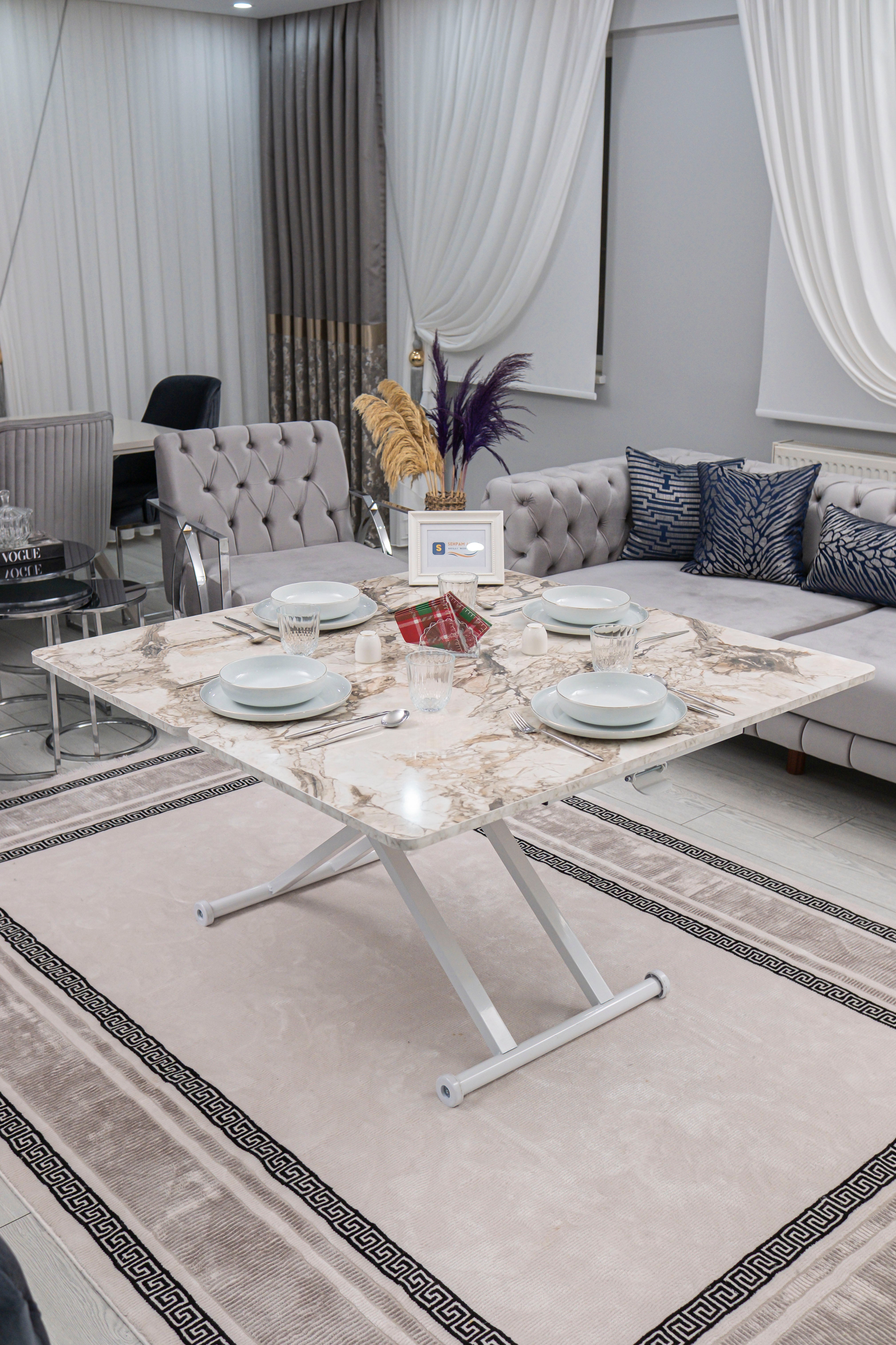 Home Series – MDF Top with Oval Corners and White Base