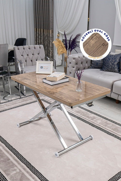 Home Series – MDF Top with Oval Corners and Chrome Base