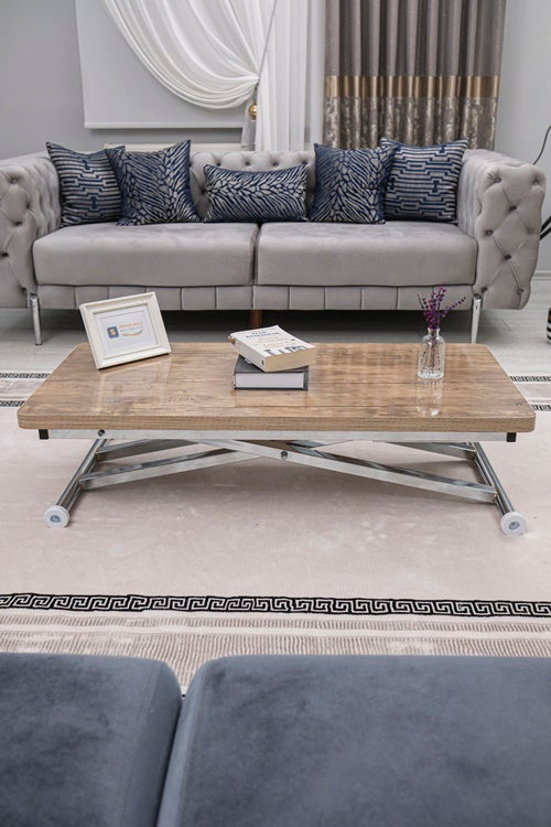 Home Series – MDF Top with Oval Corners and Chrome Base