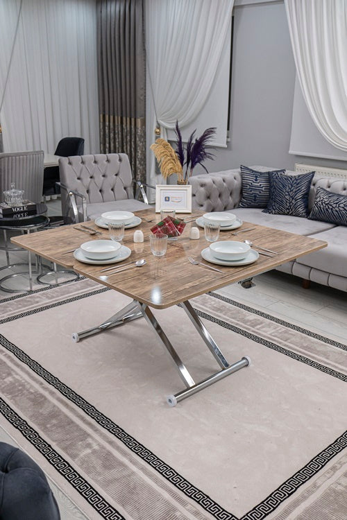 Home Series – MDF Top with Oval Corners and Chrome Base