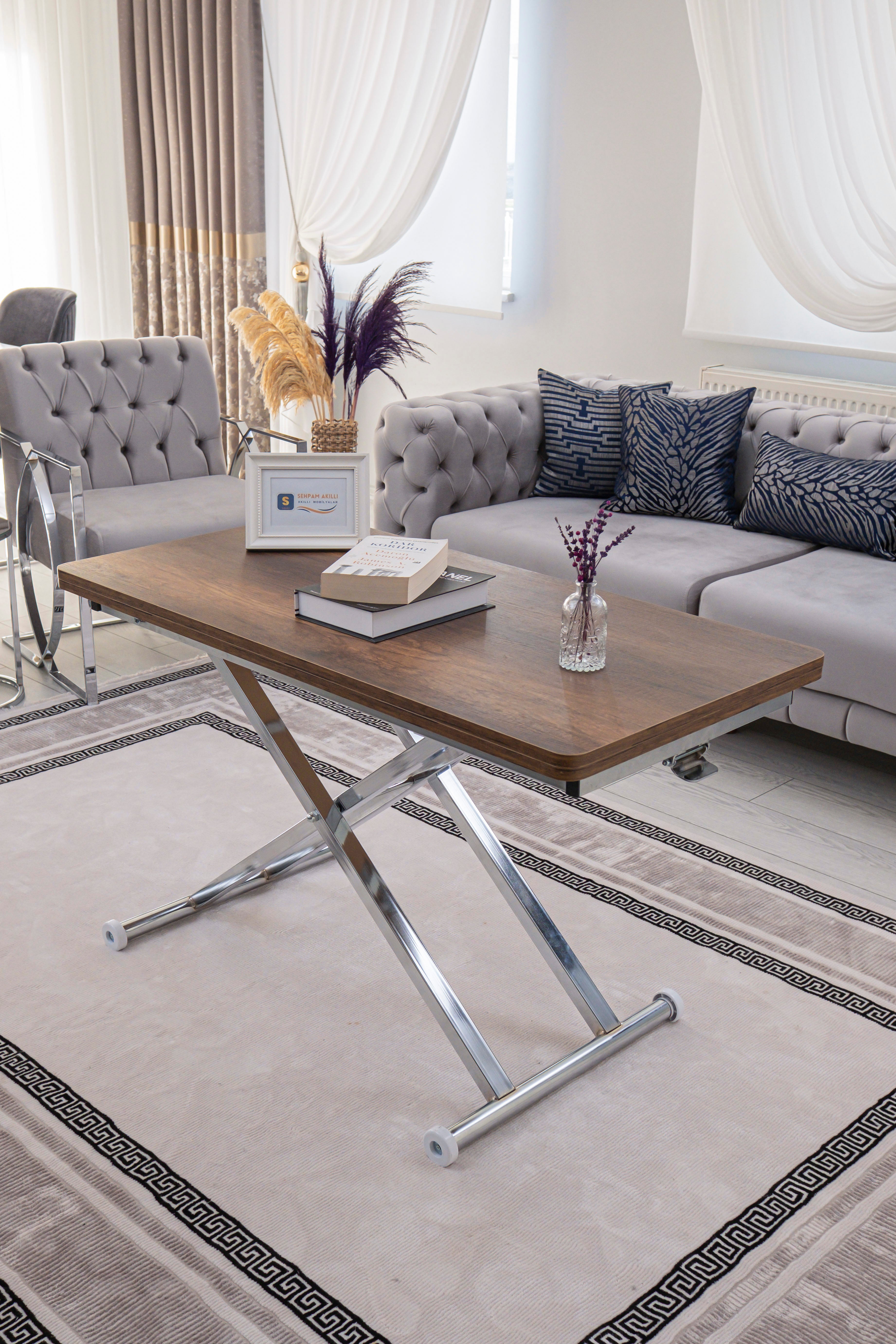 Home Series – MDF Top with Oval Corners and Chrome Base