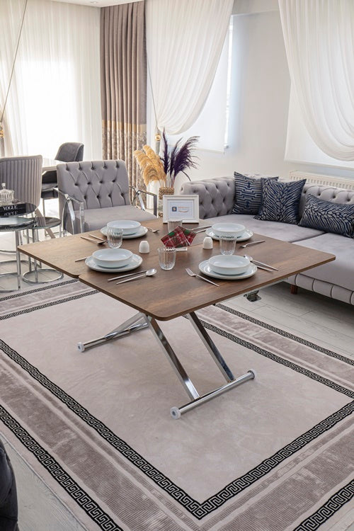 Home Series – MDF Top with Oval Corners and Chrome Base