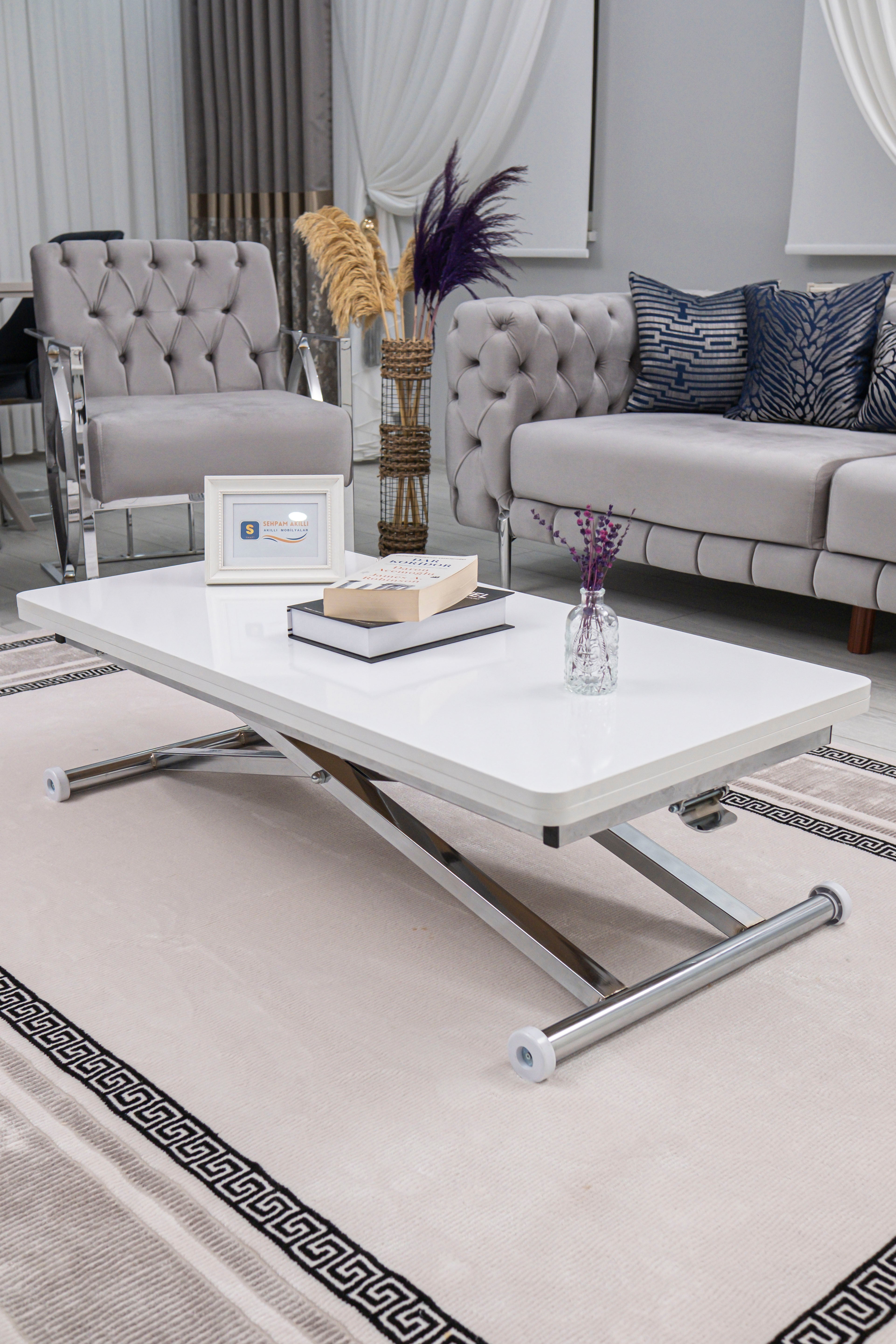 Home Series – MDF Top with Oval Corners and Chrome Base