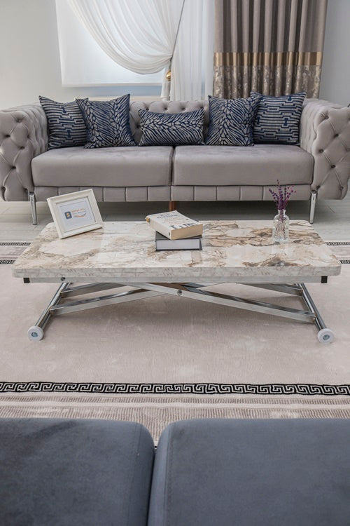 Home Series – MDF Top with Oval Corners and Chrome Base