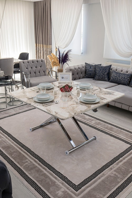 Home Series – MDF Top with Oval Corners and Chrome Base