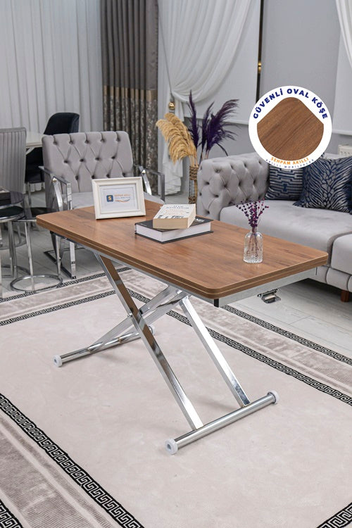 Home Series – MDF Top with Oval Corners and Chrome Base