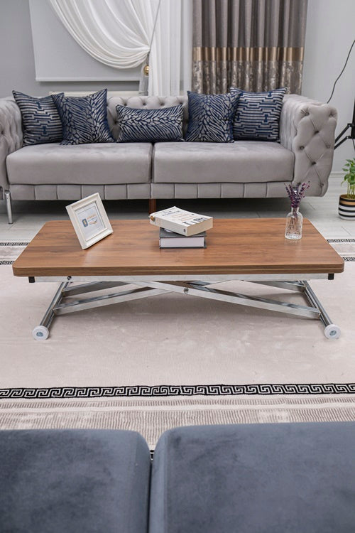 Home Series – MDF Top with Oval Corners and Chrome Base