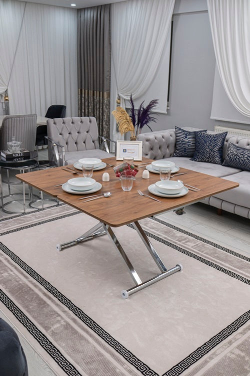 Home Series – MDF Top with Oval Corners and Chrome Base