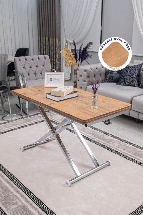 Home Series – MDF Top with Oval Corners and Chrome Base
