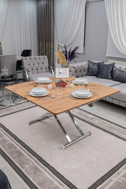 Home Series – MDF Top with Oval Corners and Chrome Base