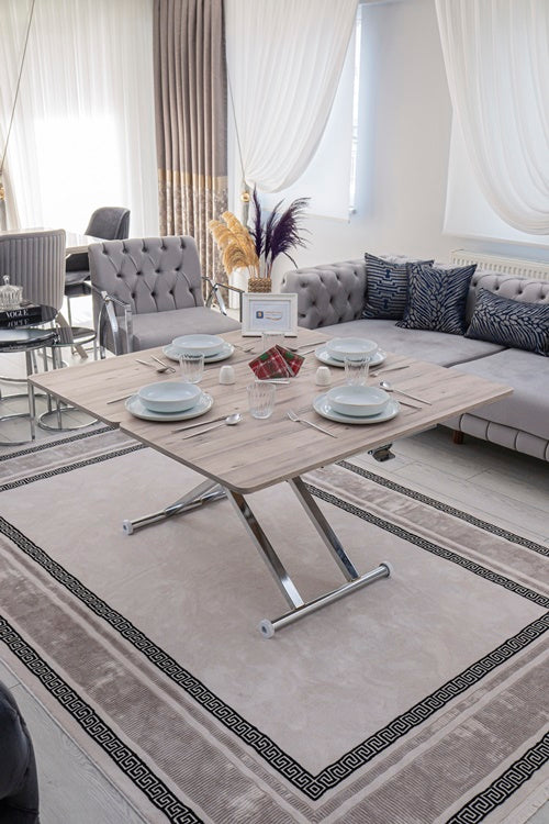 Home Series – MDF Top with Oval Corners and Chrome Base