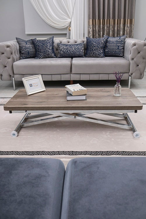 Home Series – MDF Top with Oval Corners and Chrome Base