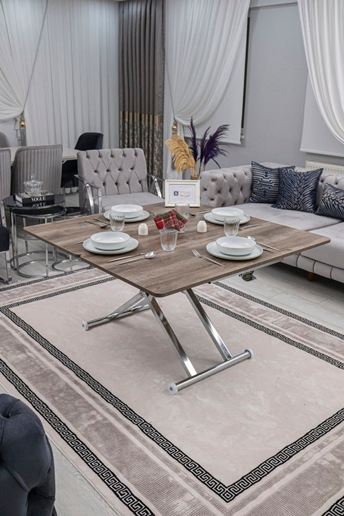 Home Series – MDF Top with Oval Corners and Chrome Base