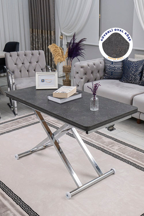 Home Series – MDF Top with Oval Corners and Chrome Base