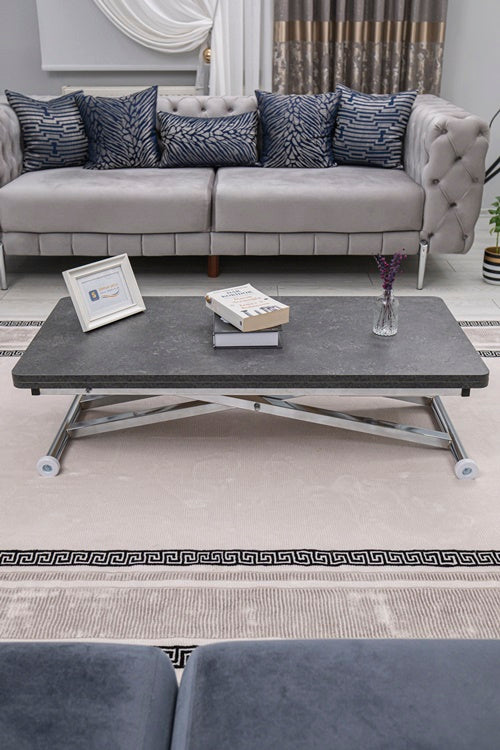 Home Series – MDF Top with Oval Corners and Chrome Base