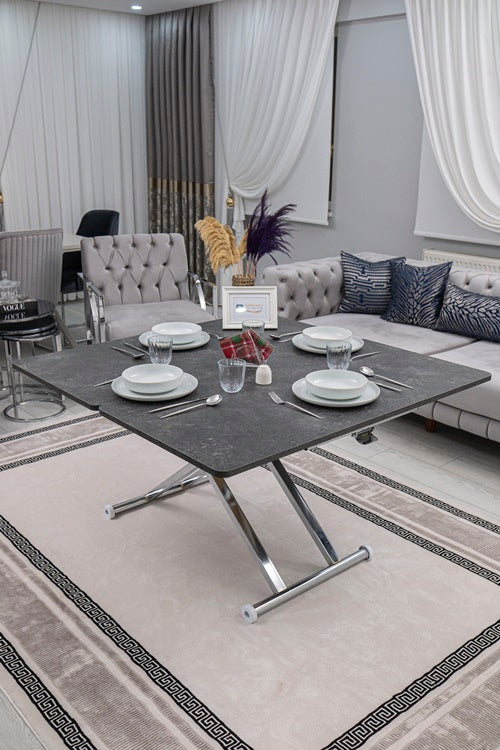 Home Series – MDF Top with Oval Corners and Chrome Base