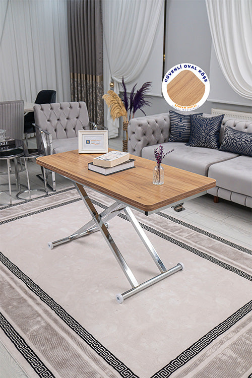 Home Series – MDF Top with Oval Corners and Chrome Base