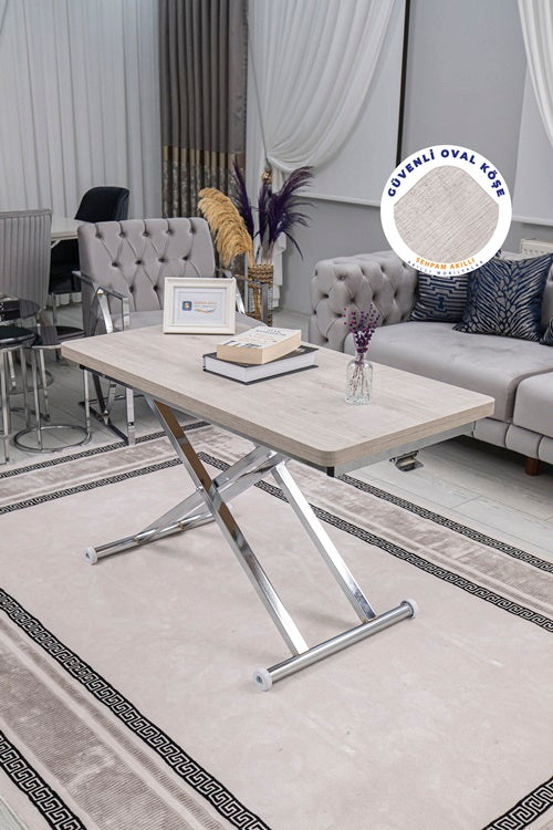 Home Series – MDF Top with Oval Corners and Chrome Base