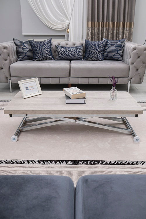 Home Series – MDF Top with Oval Corners and Chrome Base