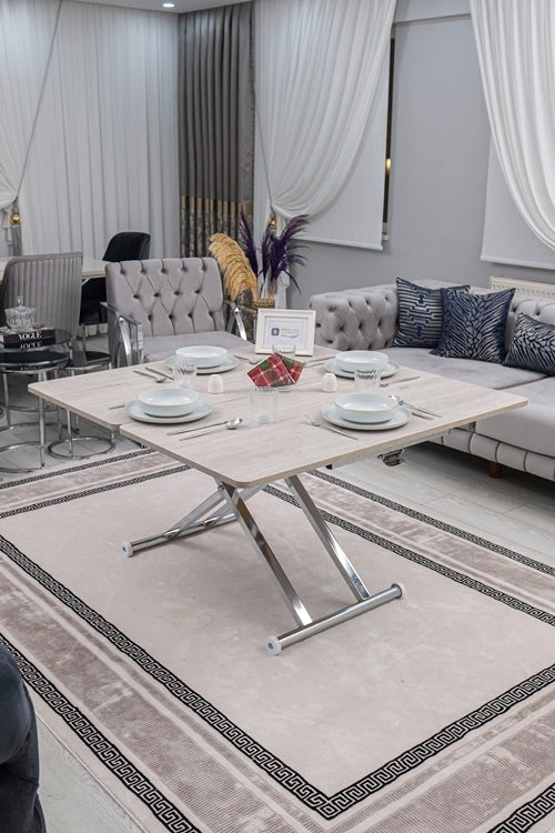 Home Series – MDF Top with Oval Corners and Chrome Base